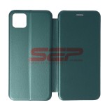 Husa Flip Cover Samsung Galaxy A22 5G, Piele Ecologica, Protectie 360, Round, Verde