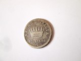 Rara! Statele Italiene/Regatul Napoleonian al Italiei 10 Soldi 1810 M argint 900,Napoleon I,diam=18 mm,greutate=2,30 grame,moneda din imagini