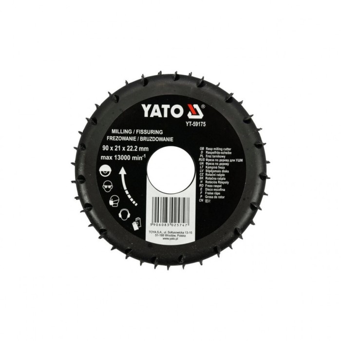 Freza raspel 90 x 21 x 22.2 mm Yato YT-59175