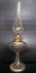Lampa de petrol din sticla, suflata in forma foto