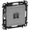 Priza USB tip C dubla 5V 1500mA Legrand Valena Life aluminiu 753312