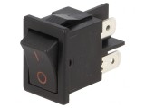 Rocker Switch DPST ON-OFF 10A 250V Negru-Roșu