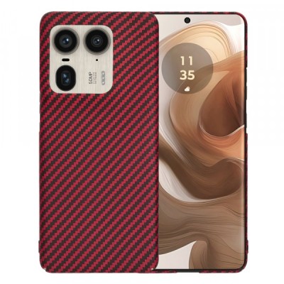 Husa pentru Motorola Edge 50 Ultra, Techsuit, Carbonite FiberShell, Rosie foto