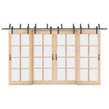 VidaXL Set feronerie pentru uși glisante, negru, 400 cm, oțel