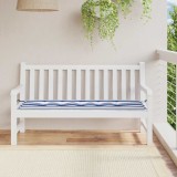 VidaXL Pernă de bancă dungi albastre și albe 150x50x4 cm textil oxford 361157