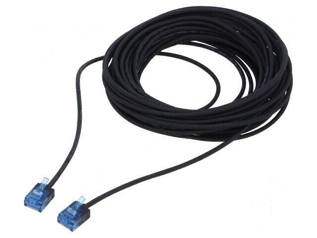 Cabluri patch U/UTP 6a litat Cu LSZH negru 15m 32AWG