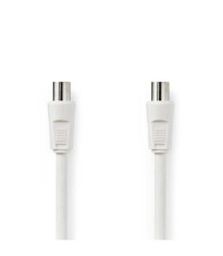 Cablu coaxial antena IEC tata - IEC mama 1.5m dublu ecranat alb Nedis CSGL40000WT15 foto