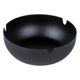 Scrumieră Metalică, Rotundă, Diametru 10.5 cm, &Icirc;nălțime 3.5 cm, Negru Mat, Oem