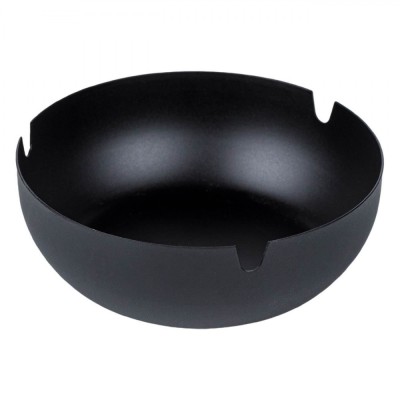 Scrumieră Metalică, Rotundă, Diametru 10.5 cm, &amp;Icirc;nălțime 3.5 cm, Negru Mat foto