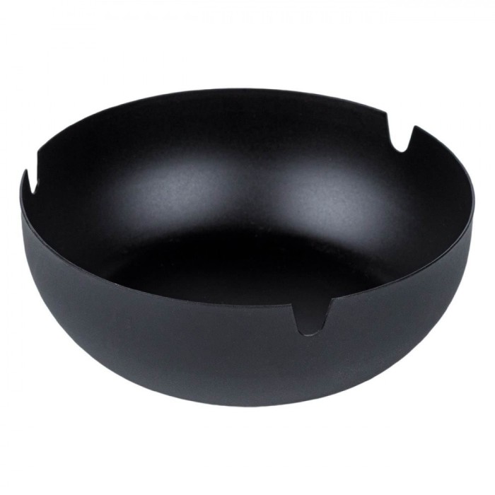 Scrumieră Metalică, Rotundă, Diametru 10.5 cm, &Icirc;nălțime 3.5 cm, Negru Mat