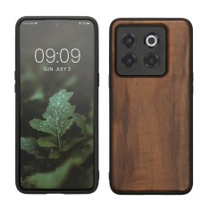 Husa kwmobile pentru OnePlus 10T , Lemn, Maro/Negru, 59641.18 foto