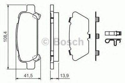 Set placute frana,frana disc SUBARU FORESTER (SF) (1997 - 2002) BOSCH 0 986 424 650 foto
