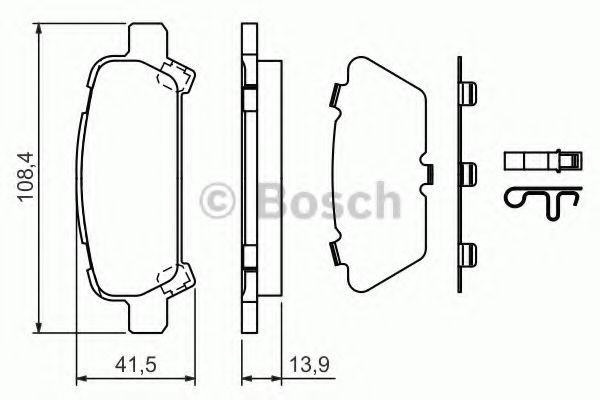 Set placute frana,frana disc SUBARU FORESTER (SF) (1997 - 2002) BOSCH 0 986 424 650