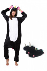 PJM123-1122 Set pijama kigurumi + papuci de casa foto