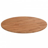 VidaXL Blat de masă rotund maro deschis &Oslash;80x1,5 cm lemn stejar tratat