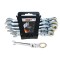 Set chei fixe, inelare cu clichet si balama, 5 piese, 8-17 mm, chrome-vanadium, Onex