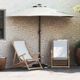 Cumpara ieftin Umbrelă de grădină pe jumătate Nisipiu mare Aluminiu