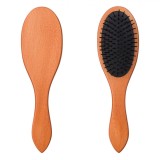 Perie Păr, Model Oval, Material Lemn, Dimensiuni 22x6cm, Maro, Oem