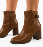 Cumpara ieftin Botine dama Kiana Camel