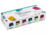 Vopsea acrilica mata cu pensula inclusa,Color Living Kreul, set 6 buc x 20 ml