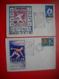 HOPCT PLIC NR 1582 SET 2 PLICURI -CUPA ROMANIEI ATLETISM FEMININ 1977 SPORT /JOCURILE MONDIALE ALE SURZILOR -ROMANIA