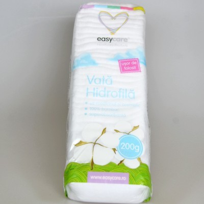 Vata hidrofila EASYCARE 100% bumbac 10 pachete x 200g/pachet foto