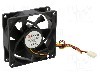 Ventilator 80x80x25mm, 12V DC, Akasa - AK-8025LS-KT05