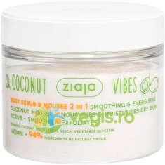Scrub si Mousse de Corp 2in1 pentru Netezire si Exfoliere Coconut Vibes 270ml