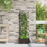 VidaXL Jardinieră de grădină cu spalier, maro, 40x40x125,5 cm