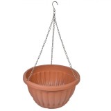 Ghiveci Flori Suspendat, Plastic, Teracota, Diametru 30 cm