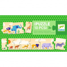Puzzle Djeco 10 piese - De la mic la mare