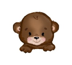 Sticker decorativ Ursulet, Maro, 51 cm, 6118ST foto