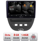 Navigatie Android 8+128 pentru Citroen C1, Peugeot 107, Toyota Aygo 2005-2014