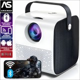 Mini Videoproiector Portabil, WiFi, Bluetooth, HDMI, Rezolutie 1280 x 720p HD, 4000 Lumeni, Mirroring pentru Android/IOS
