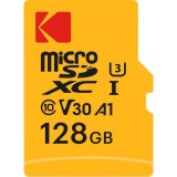 Cumpara ieftin Card Memorie microSDXC Kodak Ultra Performance, 128Gb, Clasa 10 / UHS-1 U3, Cu Adaptor EKMSDM128GXC10HPRK