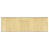 Cumpara ieftin Covor dreptunghiular, natural deschis, 60x200 cm, bambus