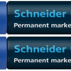 Permanent Marker Schneider Maxx 250, Varf Tesit 2+7mm - Albastru