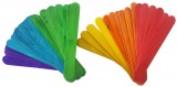 Betisoare colorate pentru activitati senzoriale,lemn,2x14.5cm,50 bucati set