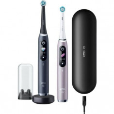 Set periute de dinti, Oral-B iO Series 9 Duo Black Rose , 62.000 de miscari/min, 2 buc