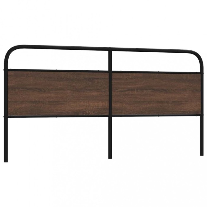Gossi tablie de pat, stejar maro, 180 cm, lemn prelucrat si otel