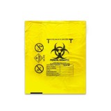 Sac Galben Pericol Biologic 10L, Deseuri Medicale, 50microni, LDPE, Sigur, Rezistent, Inscriptionat, Unic Folosinta