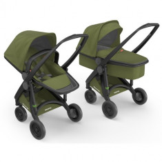 Carucior 2 in 1 Ecologic cu Cadru Negru Olive foto