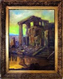 Pictura Ruine la mal, Peisaje, Ulei, Realism