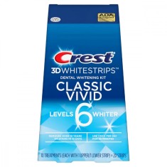 Benzi Crest 3D Whitestrips Classic Vivid, 10 plicuri, 6% concentratie, tratament albirea dintilor foto