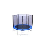 Trambulina pentru copii cu plasa de protectie externa si scara, diametrul 305 cm, sarcina maxima 150 kg, albastru