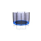 Trambulina pentru copii cu plasa de protectie externa si scara, diametrul 305 cm, sarcina maxima 150 kg, albastru