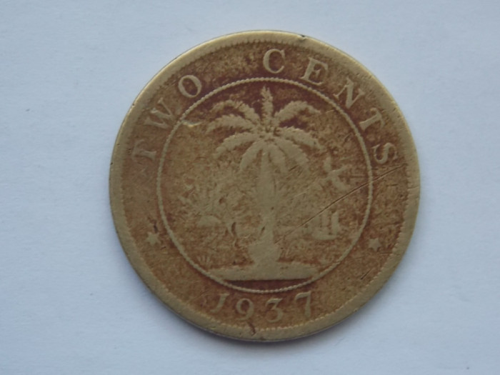 TWO CENTS 1937 LIBERIA