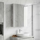 vidaXL Dulap cu oglindă pentru baie Gri din beton 53,5 x 15,5 x 70 cm 889234