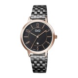 Ceas dama Q&amp;Q A469J405Y Black and Gold