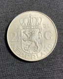Moneda 2 1/2 gulden 1964 Olanda argint